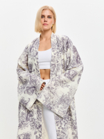 Графитовое муслиновое кимоно