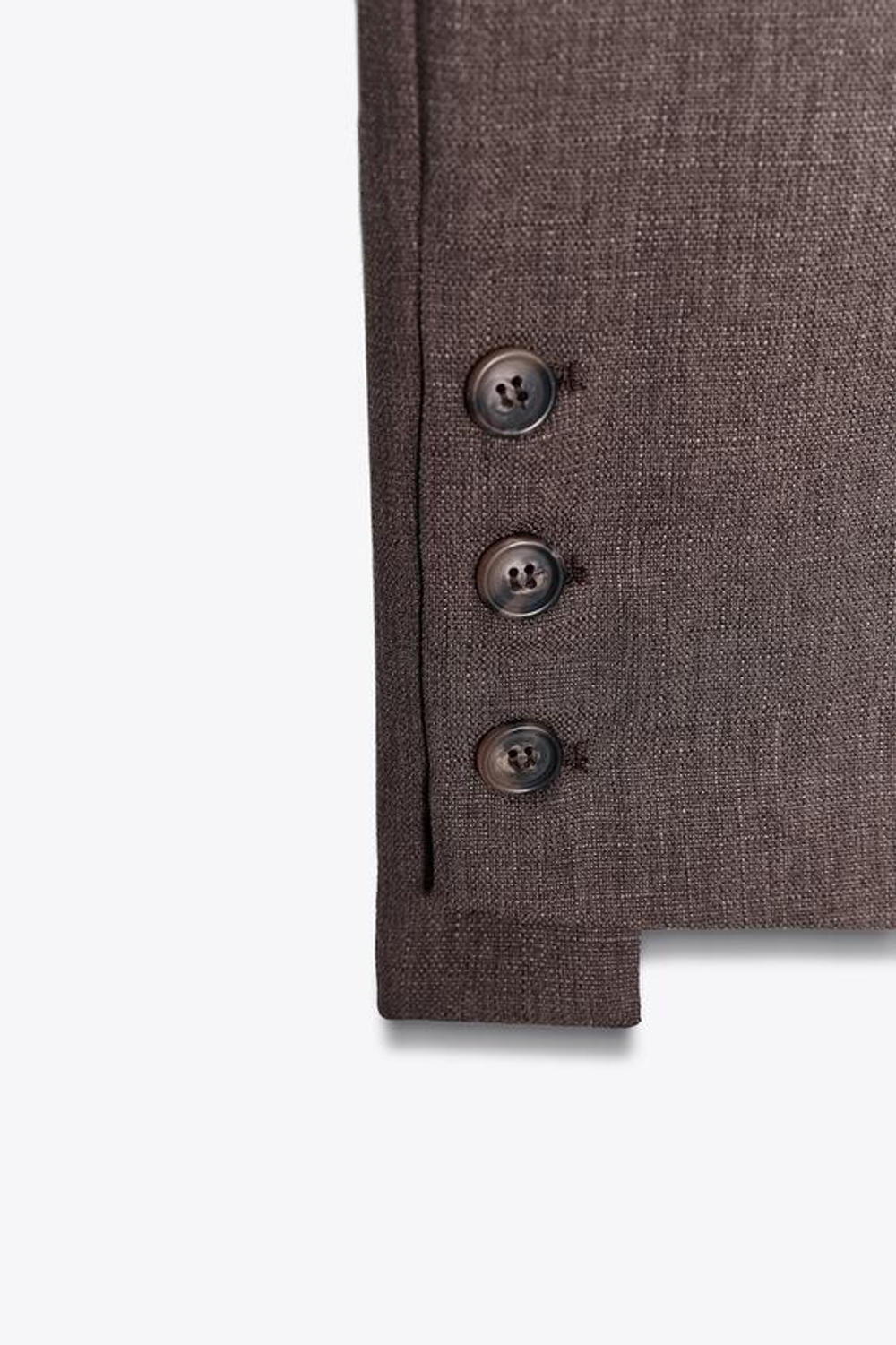 ZARA БРЮКИ С ПУГОВИЦАМИ СНИЗУ, КОРИЧНЕВЫЙ