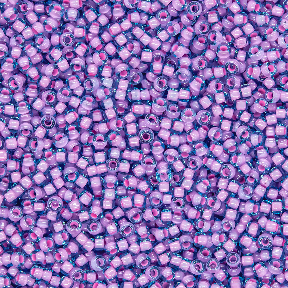 Японский бисер TOHO Round 15/0 (№937), окрашенный изнутри прозрачный