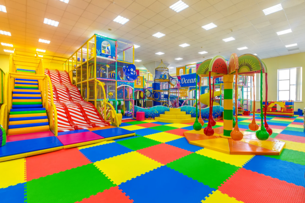 Будо-мат (татами) BABYPUZZ (1 плита 100x100x2см, 1кв.м./уп) "Сине-красный"