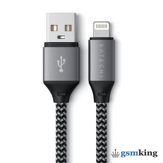Satechi USB-A to Lightning Cable 10-Inch Space Gray ST-TAL10M