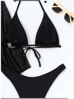 купальник раздельный 3 в 1 с завязками комбинезон и шорты