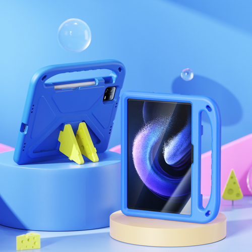 Детский чехол синего цвета на планшет Xiaomi Pad 6 и 6 Pro от от Dux Ducis, серия Puff Series Case