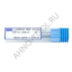 Фреза твердосплавная радиусная   6мм (L=50, l=16, хв=6) Z4 35° по стали, нерж., чугуну, с радиусной фаской BRGM-4R-D6.0R1.0 AHNO