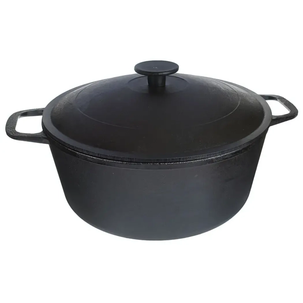 Кастрюля чугунная с крышкой чугунной, 3л, 22см Гардарика