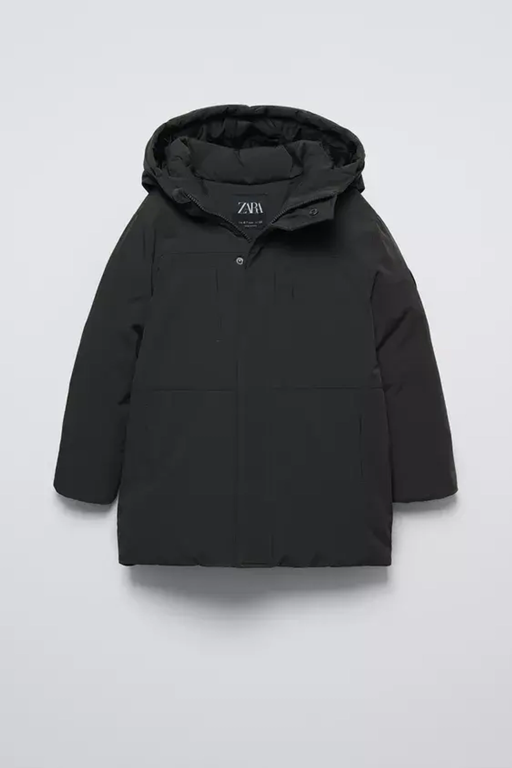 Zara parka water repellent on sale