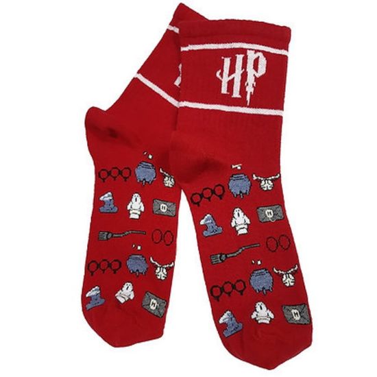 Носки Гарри Поттер "Школа чародейства и волшебства" р-р 36-41 (красный)