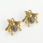 Серьги винтажные Скарабей, Золотые