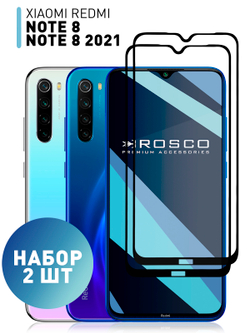 Набор стекол ROSCO для Xiaomi Redmi Note 8;Xiaomi Redmi Note 8 2021 оптом (арт. XM-RN8-FSP-GLASS-SET2)