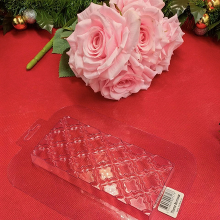 Форма пластиковая "Плитка Восточная Дубайский Шоколад" 15*7*2 см.