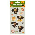 Наклейки объемные 11шт "Чебурашка" (Мульти-Пульти)