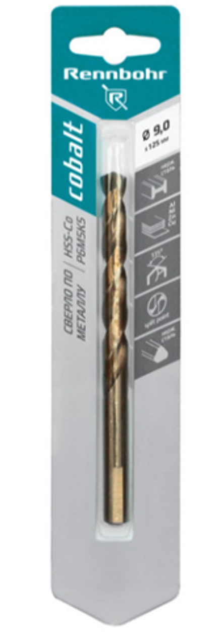 Rennbohr Сверло по металлу 9,0х125мм Cobalt