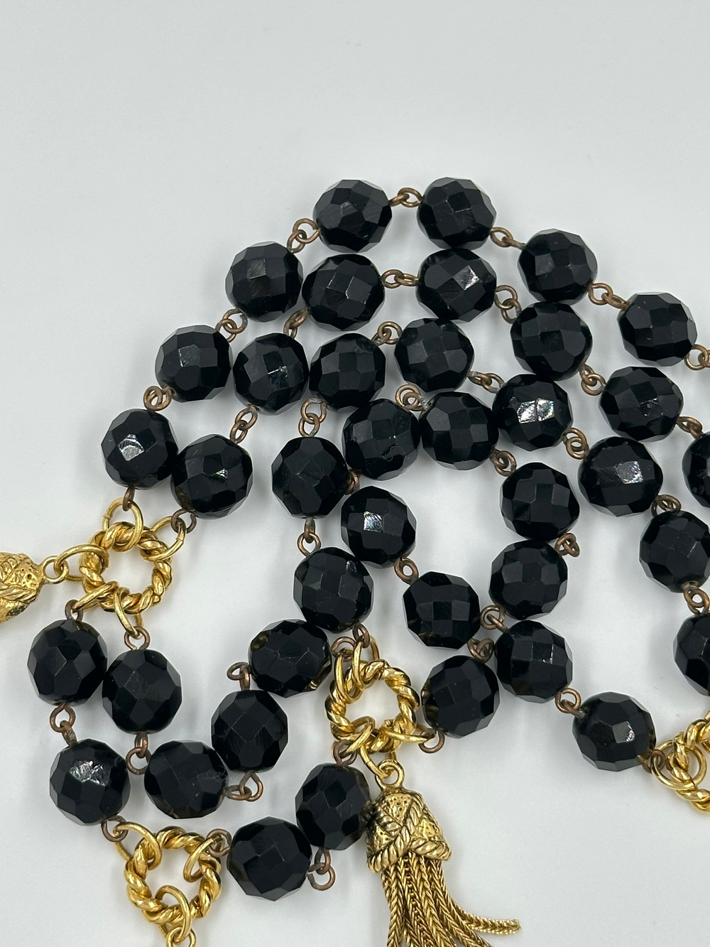 Колье из чёрных бусин Sonia Rykiel