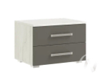 Тумбы Спальня Фиеста NEW (дуб крафт белый/графит) (2 шт в комплекте)