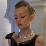 Колье из завернутых прямоугольников, матовое серебро