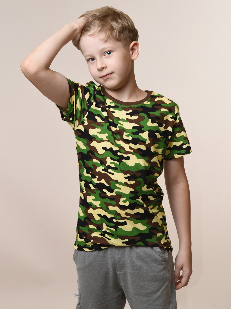Футболка для мальчика камуфляжная
