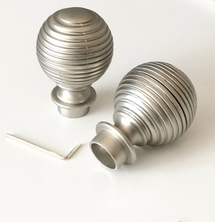 Наконечники "Торонто" d16 мм, цвет хром матовый