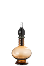 Ваза декоративная с крышкой "Фиала" малая 17.5x17.5x38см стекло