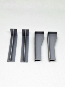 Соединитель для плинтуса 58*16 мм, стык (серый)- 4 шт.