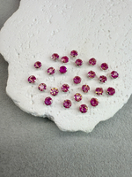 Шатоны 4 мм, Розовый радужный в серебре, 25 шт