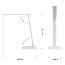 Настольный светильник ЭРА NLED-462-10W-W светодиодный белый