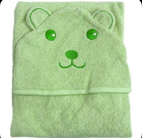 Полотенце-уголок топотушки М6 махра 100*75 см зеленый