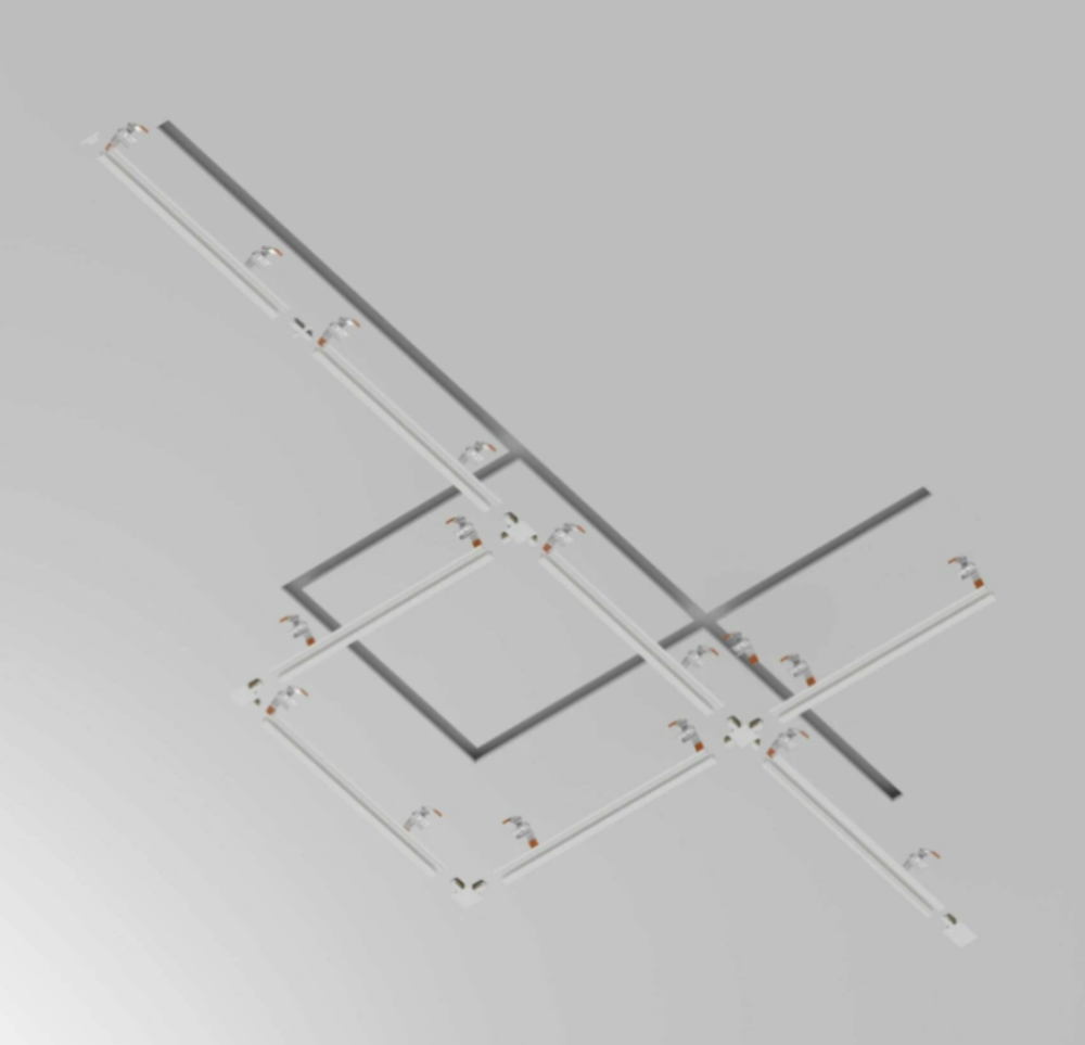 Несущий профиль Busbar trunkings TRX004-111W, однофазный, врезной, белый, 1 м, IP20