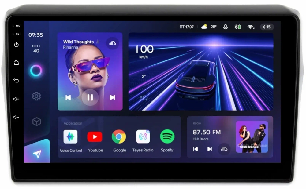 Магнитола для Suzuki Swift 5 2016-2023 (рамка матовая 10) - Teyes CC3L на Android 10, 8-ядер, CarPlay, 4G SIM-слот