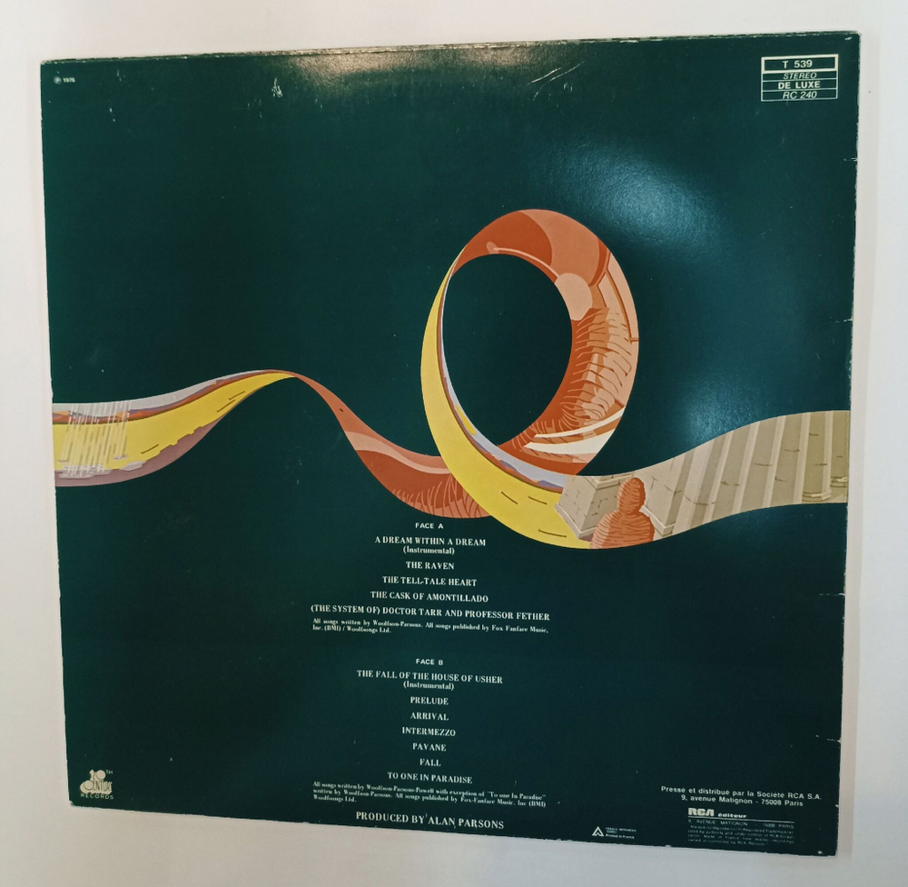 Винтажная виниловая пластинка LP The Alan Parsons Project Tales Of Mystery And Imagination Edgar Allan Poe (France 1979)