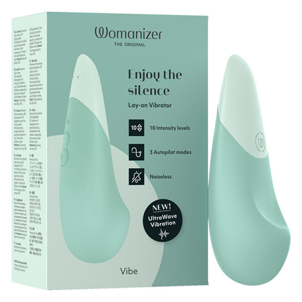 Зеленый клиторальный вибратор 14,2см Womanizer Vibe Green WZFS1SG5