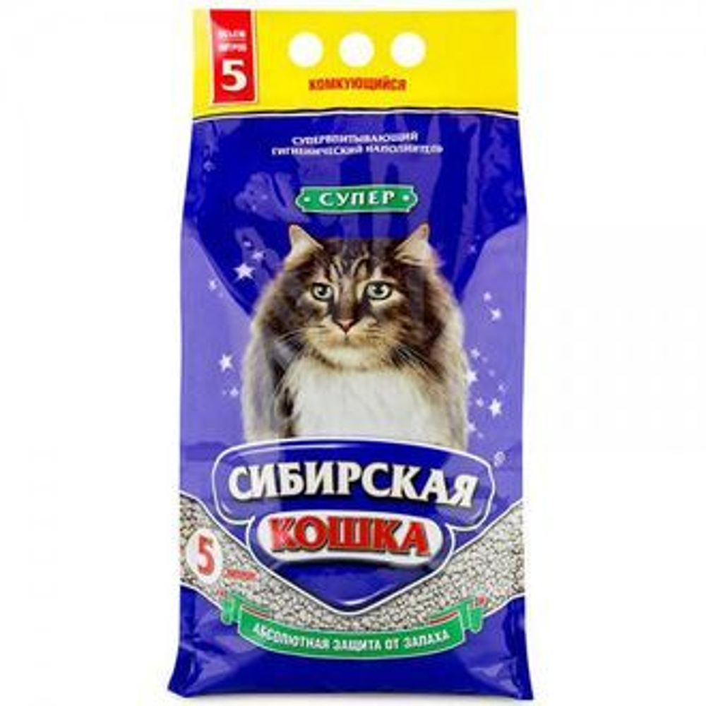 Сибирская кошка Наполнитель для кошачьего туалета Супер комкующийся, 20 кг