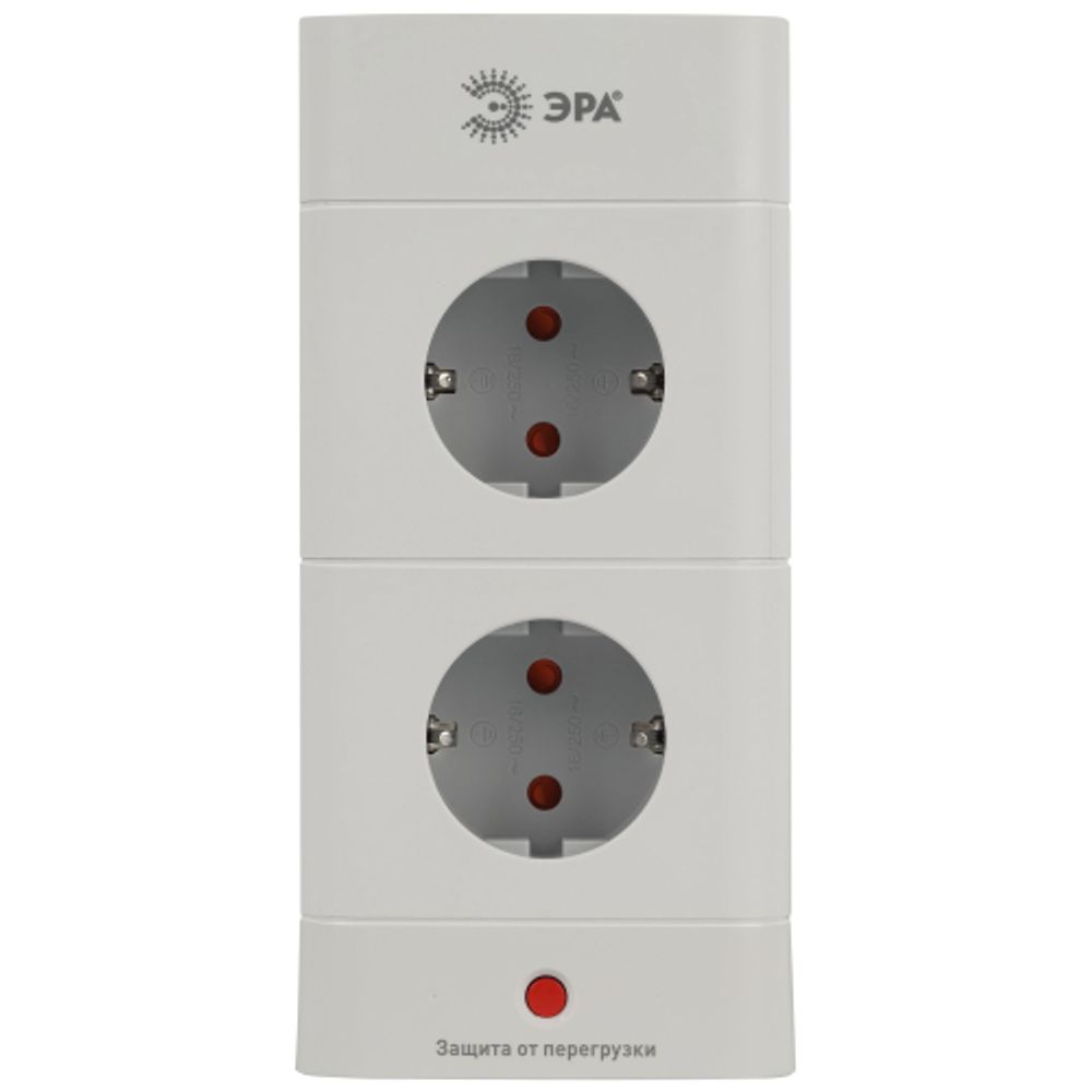 Сетевой фильтр ЭРА TWR-8es-1,5m-4USB-W башня с защитой заземлением с выключателем 8 розеток+4xUSBA+C 1,5м 16А белый