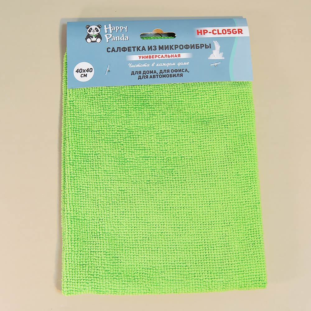Салфетка из микрофибры 40*40см, зеленая