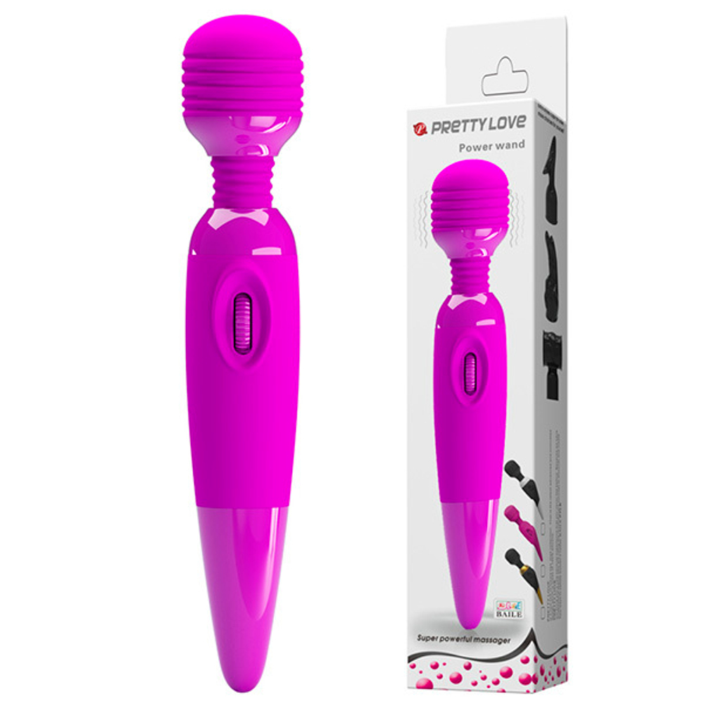 Лиловый вибромассажер 25см Pretty Love Power Wand BW-055009-1