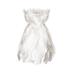 Платье мини корсетное с 3D лепестками из органзы