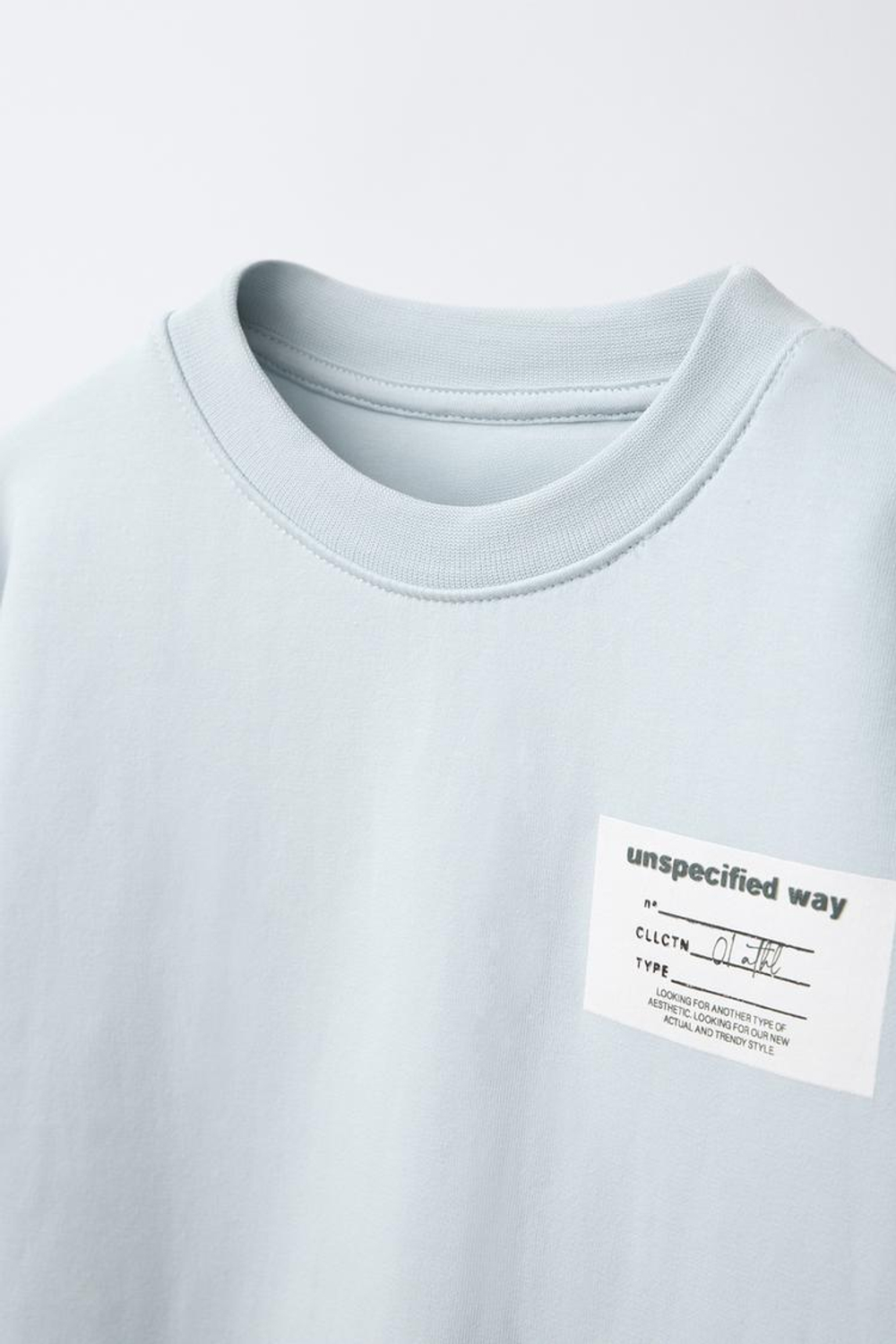 ZARA ХУДИ С НАШИВКОЙ, ГОЛУБОЙ