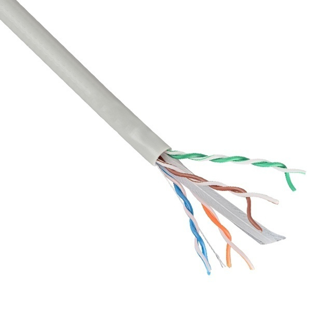 Кабель витая пара неэкранированный U/UTP 4х2х23AWG cat 6 solid серый [305м] ITK (провод для интернета) LC1-C604-111