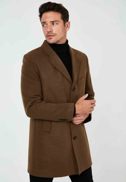 Мужское пальто (коричневое) Н21