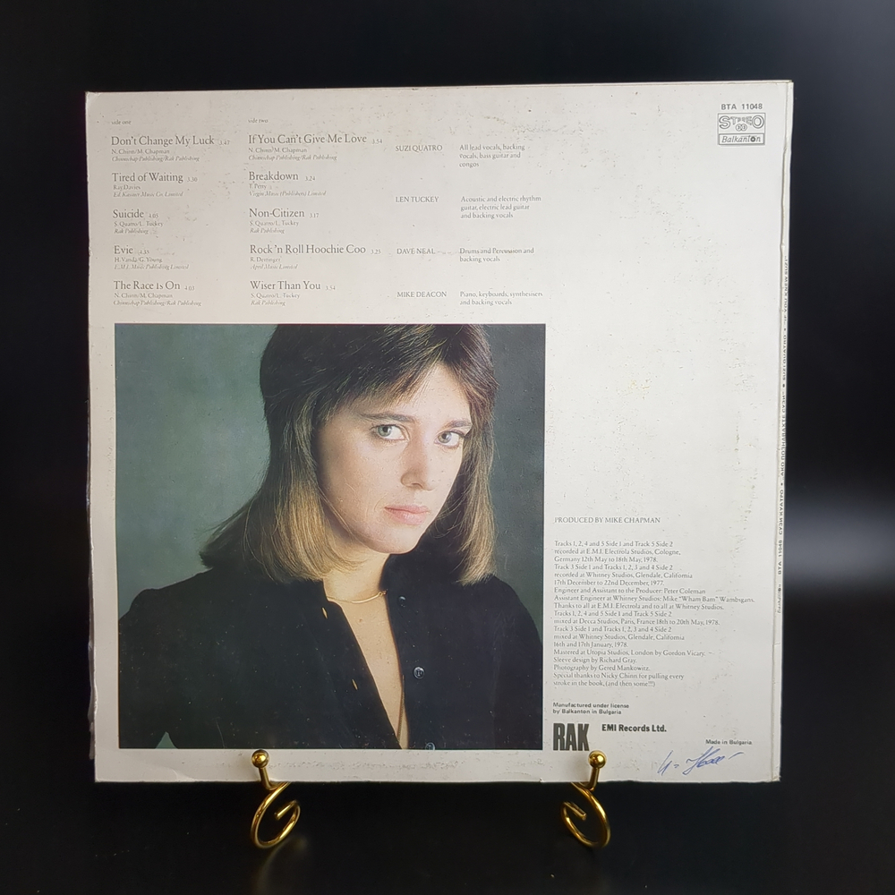 LP Suzi Quatro – If You Knew Suzi.... Виниловая пластинка 12 дюймов Bulgaria Balkanton 1982 год