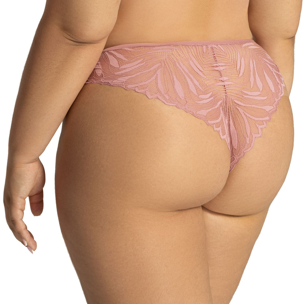 Розовые трусики-бразилиана со средней линией талии Yasemin (Размер: XXXL) (Цвет: грязно-розовый)