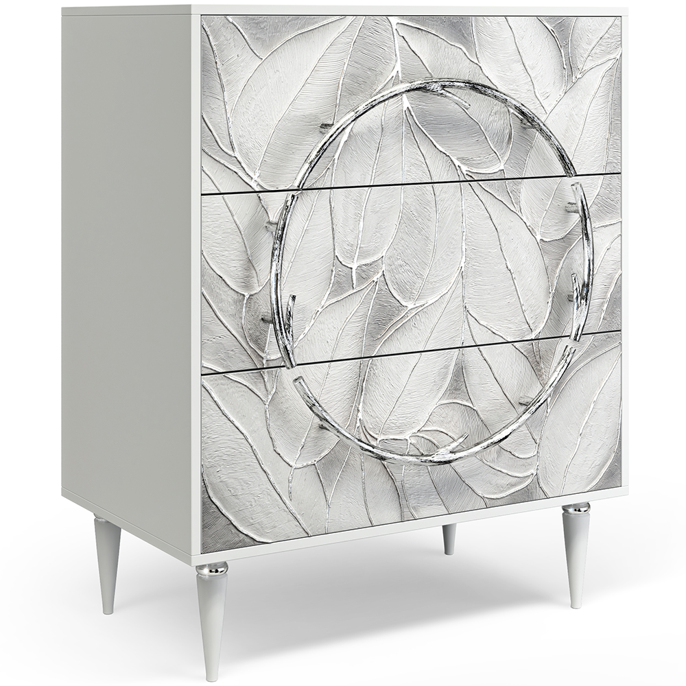 Комод Арт Классик с 3 ящиками Айс Античное серебро