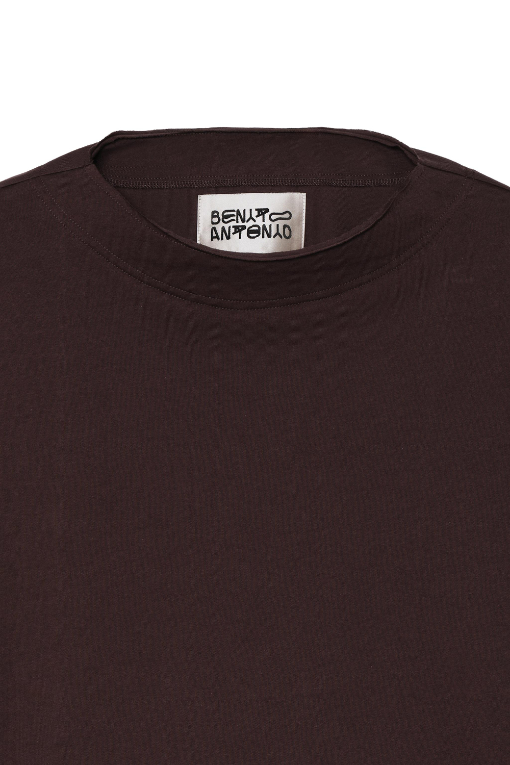 ZARA X BENITO ANTONIO ФУТБОЛКА УКОРОЧЕННОГО КРОЯ С ДЛИННЫМИ РУКАВАМИ, КОРИЧНЕВЫЙ