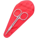 Ножницы маникюрные в чехле «Маникюрный сет», овальные кольца, тонкие, цвет металл 8.5см