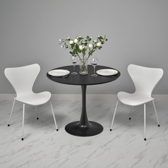 Комплект из 4-х стульев Seven Style белый с белыми ножками