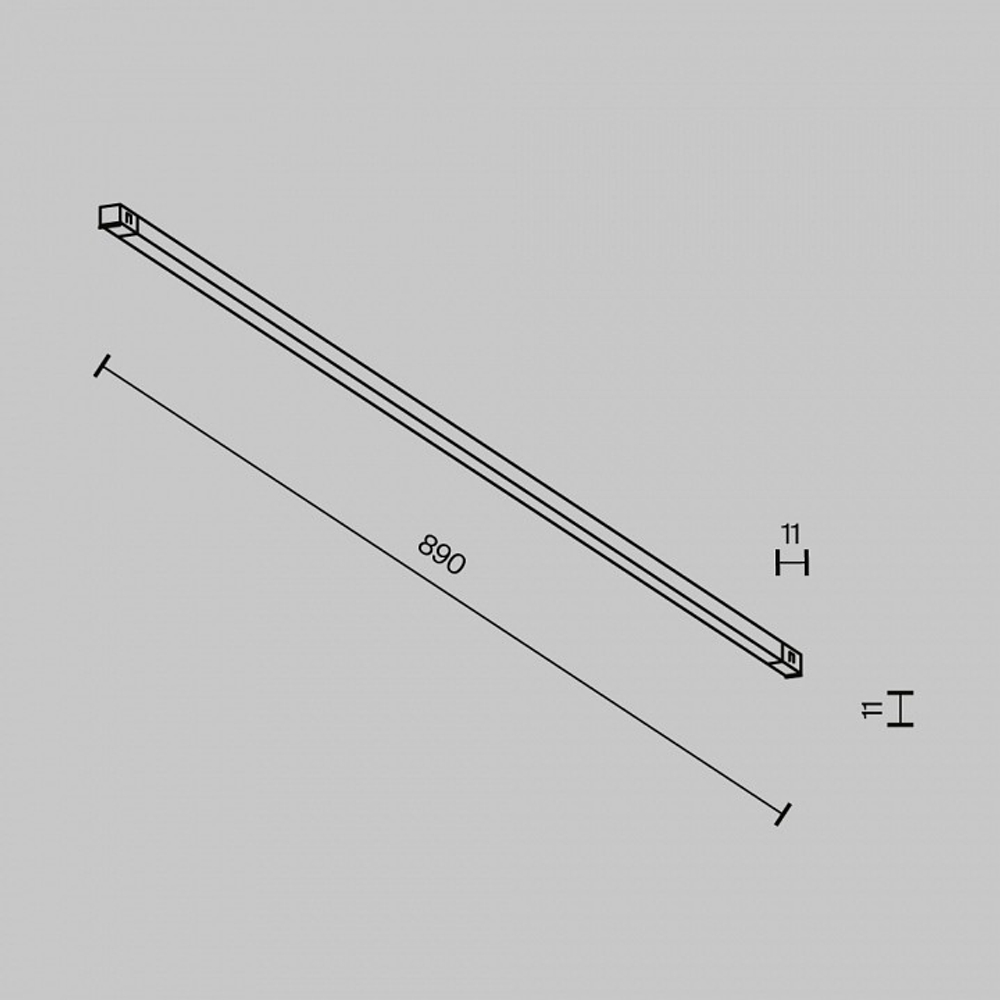 Накладной светильник Maytoni Technical Basis TR240-2-18W3K-B