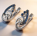 Ювелирные серьги из серебра 925 пробы