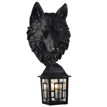 Настенный уличный светильник 1*E27 2252-1W черный с серебром Hunt Favourite