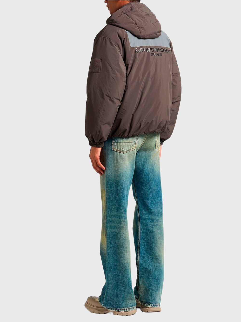 Пуховик Emporio Armani Milano Logo Nylon Jacket Verde Militare