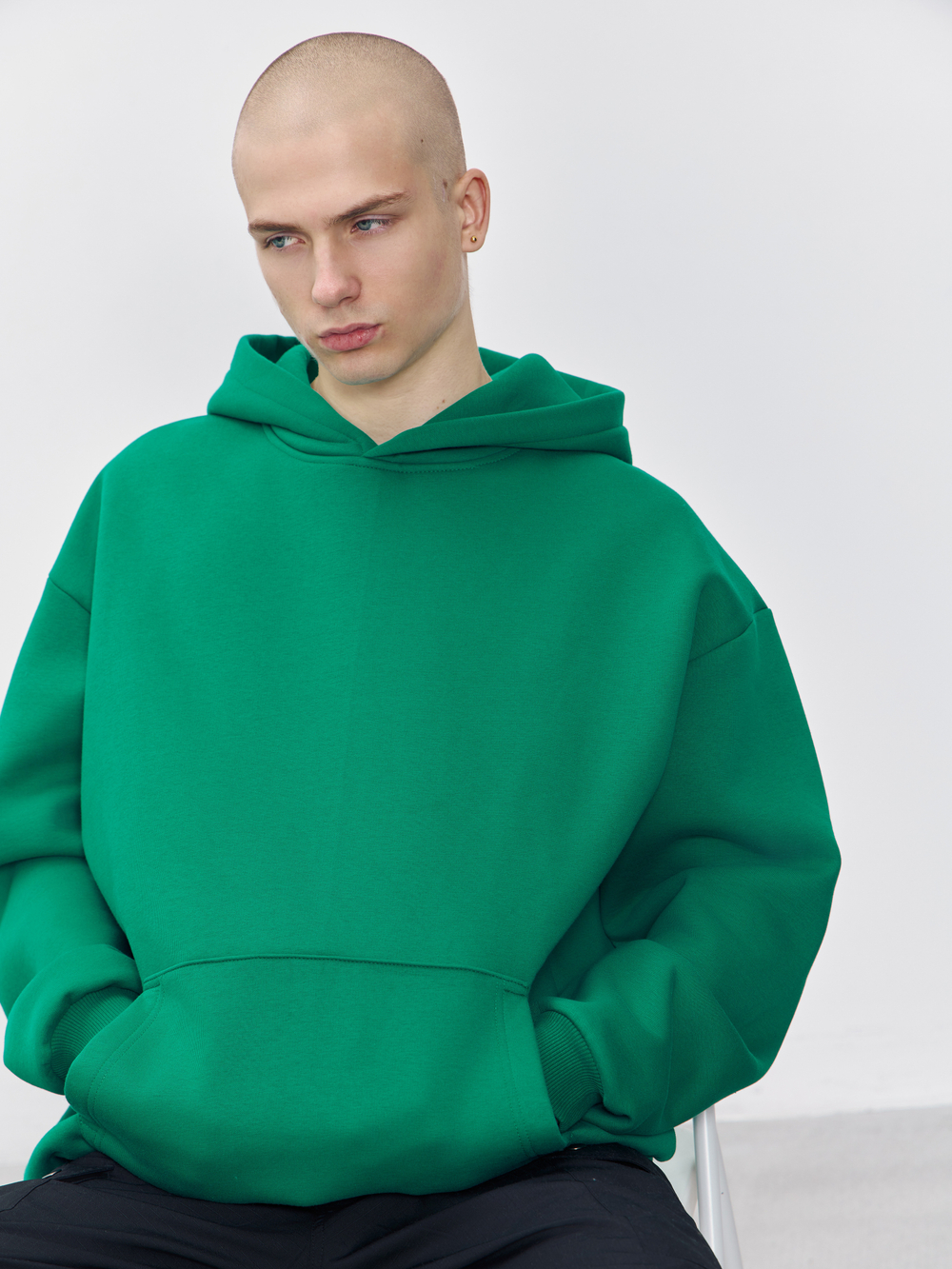 Худи с начесом (зеленый)