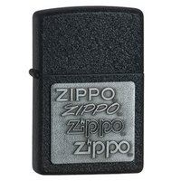 Зажигалка черная матовая Zippo 363 с покрытием Black Crackle